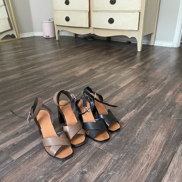 Dolce Vita Nala Block Heel Leather Sandals - Tan - Picture 5 of 6